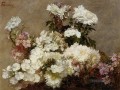 Weiß Phlox Sommer Chrysanthemum und Larkspur Henri Fantin Latour